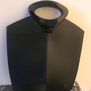 Black EPI leather Demi lune bag RARE